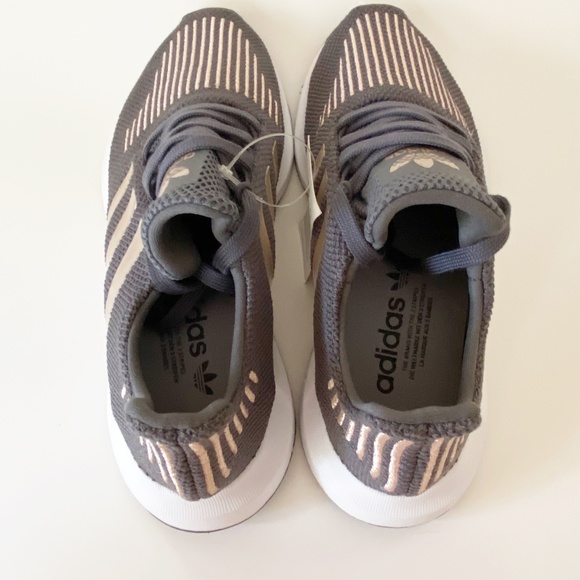 Adidas Gray Rose Gold Swift Run Sneakers CQ2598 - Picture 5 of 9